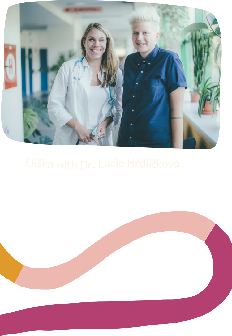 Eliška s MUDr. Lucií Hrdličkovou
