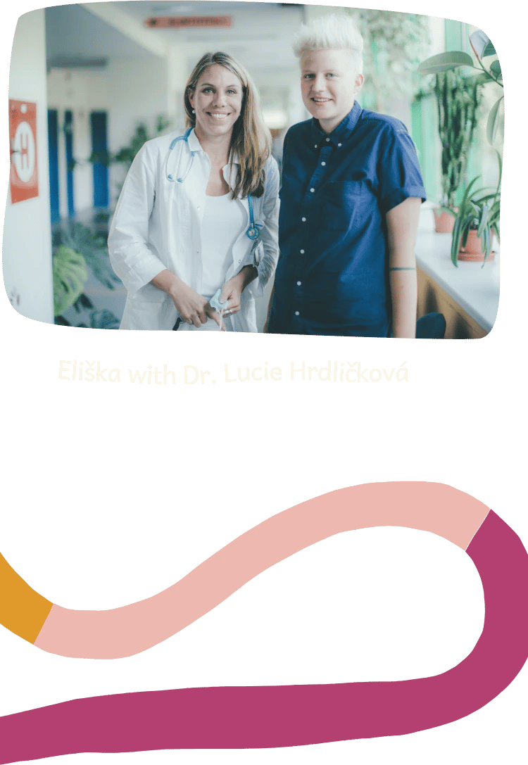 Eliška s MUDr. Lucií Hrdličkovou